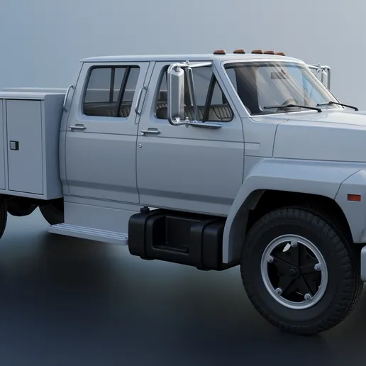 1/25 3d printed resin 1982 Ford F 700 service truck by Andrey Bezrodney
