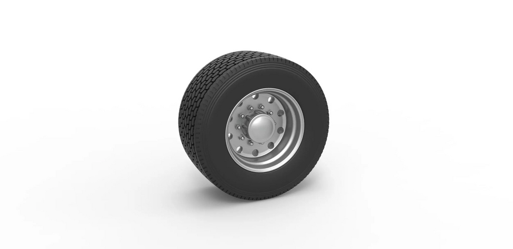 1/25 resin 3d printed super single wheel and tire set by 3D TECH DESIGN