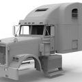1/25th 3d printed Freightliner FLD 120 classic long hood kit by Alpha Centauri