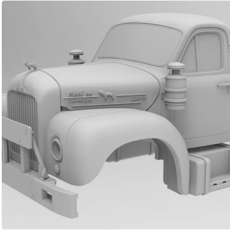 3d printed MACK B-61  1/25 SCALE CAB designed by Alfa Cantauri