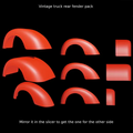 1/25 resin 3d printed hot rod rear fenders (1 set each size) Nahuel Customs