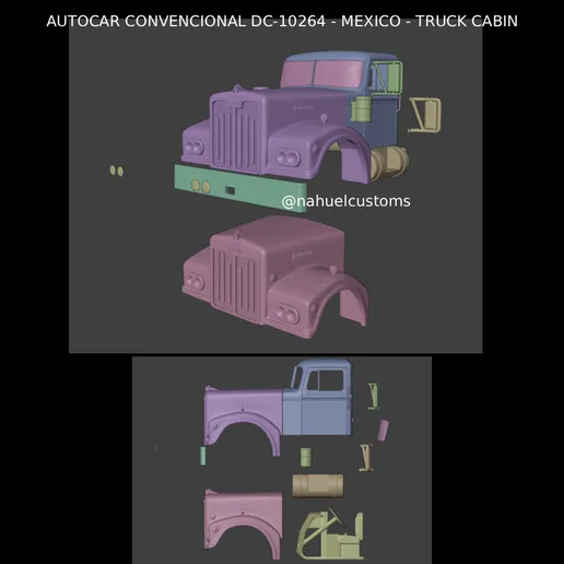 1/25 resin printed Autocar A64F by Nahuel customs