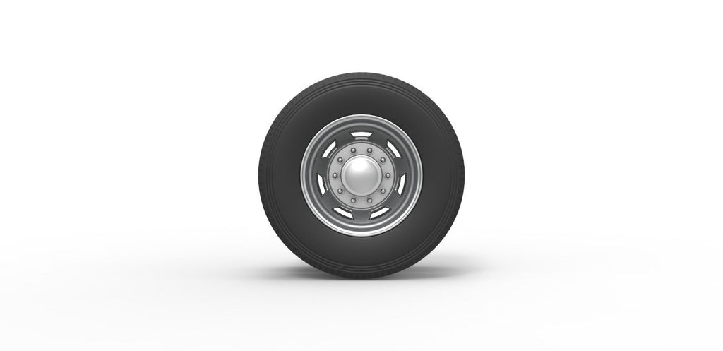 1/25 scale resin 3d printed 7 hole wheel and tire set by 3D TECH DESIGN