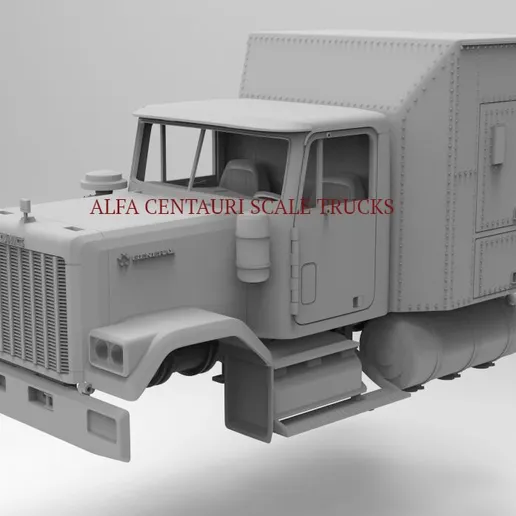 1/25 resin printed 1980 GMC General with high top  sleeper by Alfa Centauri