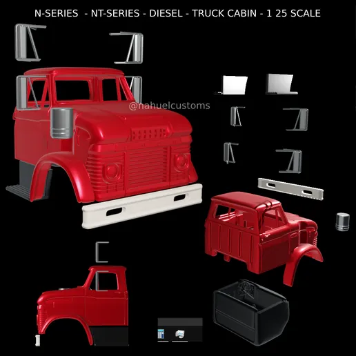 1/25th scale 3d printed resin Ford NT-SERIES - DIESEL - TRUCK CAB