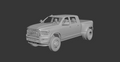 1/18th resin 3d printed Dodge Ram 3500 mega cab by Andrey Bezrodney