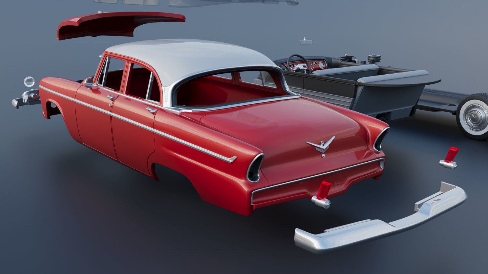 1/25 resin 3d printed 1955 Plymouth Belvedere by Andrey Bezrodny