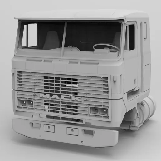 1/25 resin printed MH600 cabover sleeper cab by Alfa Centauri