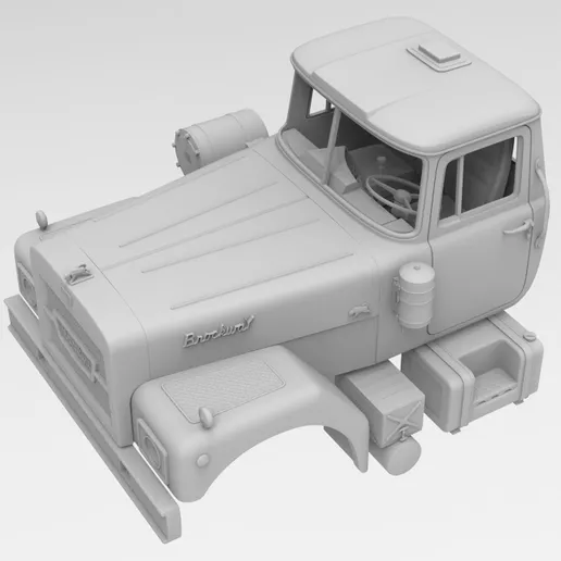1/25 resin 3d printed Brockway 760 cab model kit.
