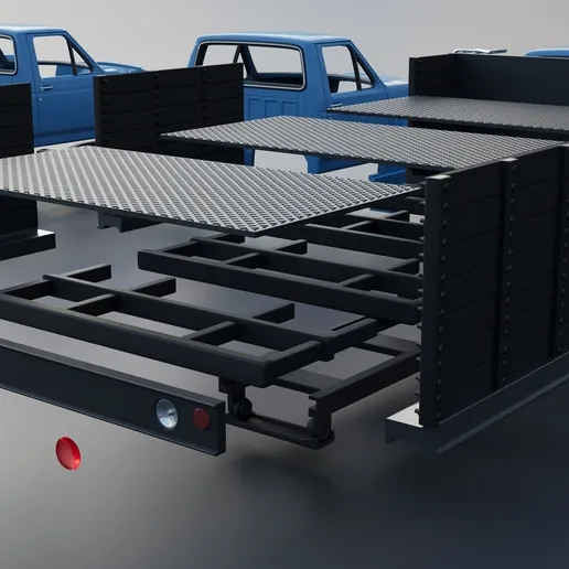 1/25th scale resin 3d printed unassembled grain/cargo box by Andrey Bezrodney