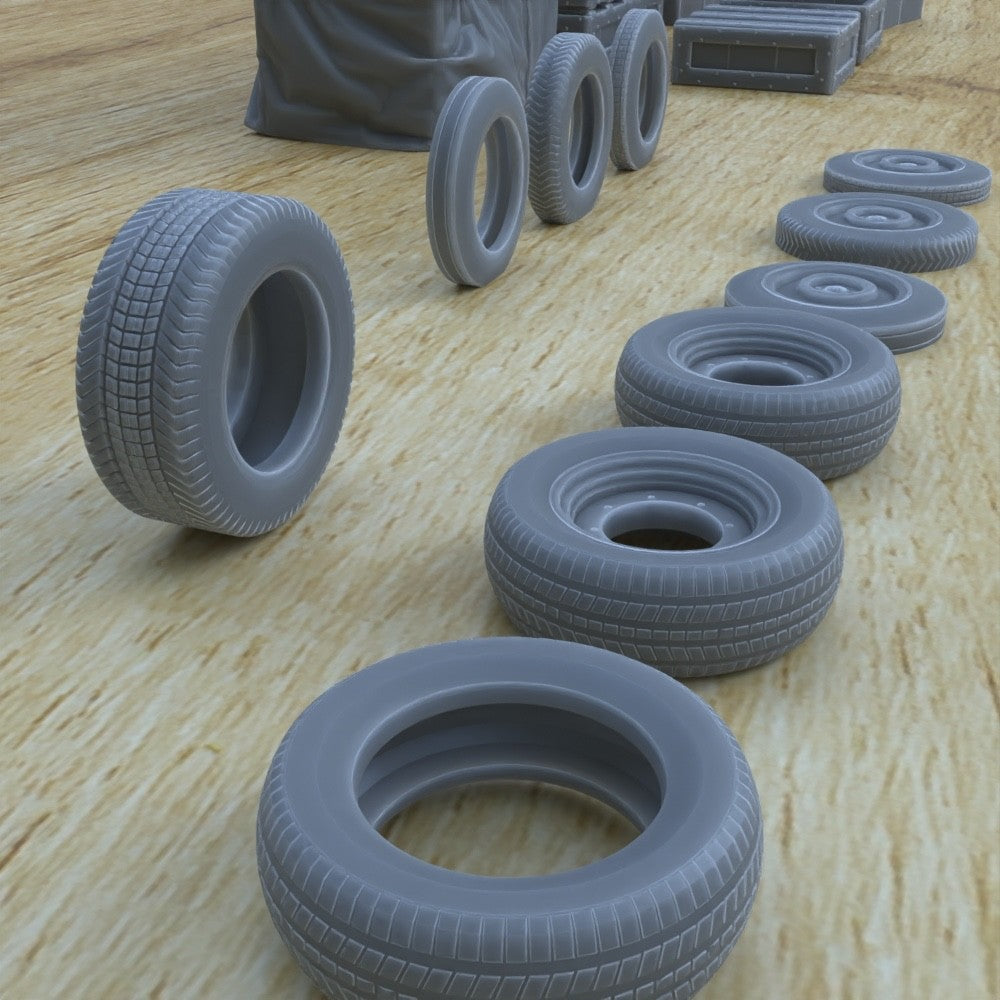1/25th scale resin 3-D printed garage props by Myportal Studios