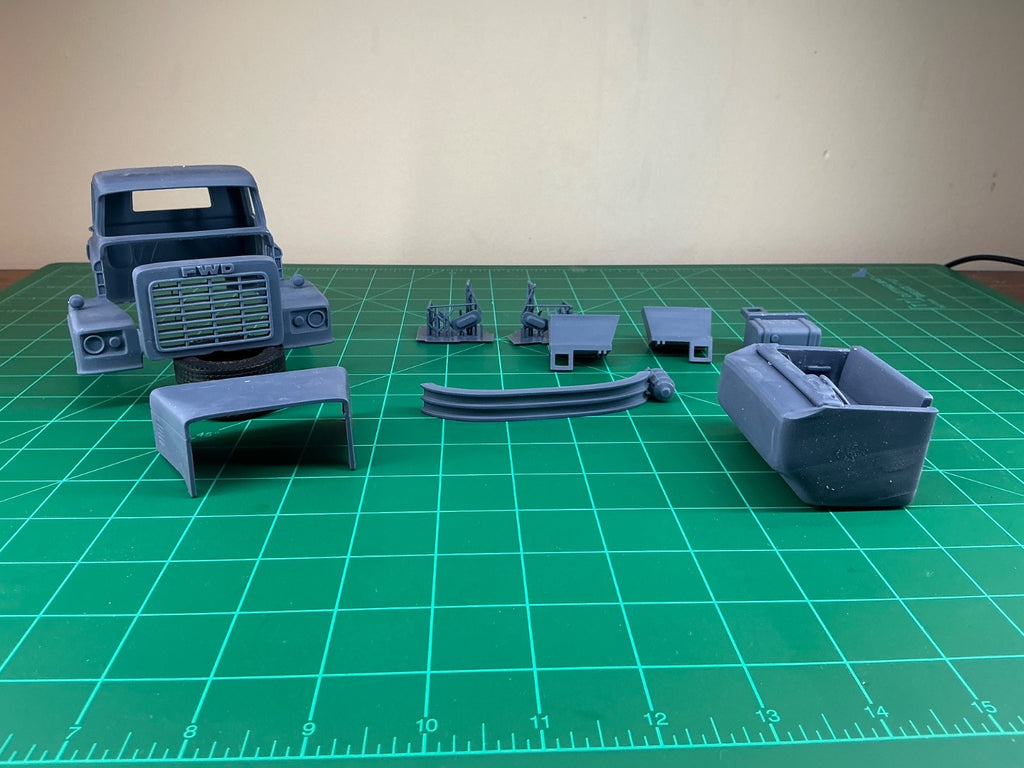1/25th scale 3d printed resin FWD Forward Mover cab by Nahuel Customs