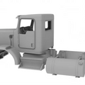 1/25th 3d printed KW T800H single window flat top day cab kit by Alpha Centauri