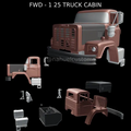 1/25th scale 3d printed resin FWD Forward Mover cab by Nahuel Customs