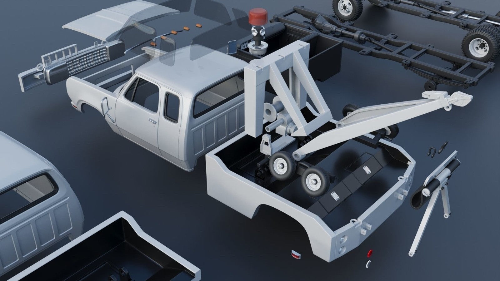 1/25 3d printed 1977 Dodge D300 wrecker by Andrey Bezrodny