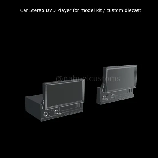 1/25 resin 3d printed car stereo 2 pcs by Nahuel Customs