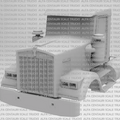 1/25 resin 3d printed 86-92 W900B day cab by Alfa Centauri Trucks