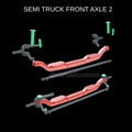 1/25th scale positionable front steer axle x 10 pieces by Nahuel Customs