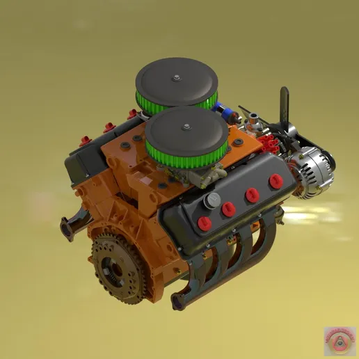1/25 resin 3d printed DODGE HEMI 426 CROSS RAM - ENGINE