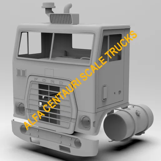 1/25 printed 1974 Ford WT9000 52” day cab by Alfa Centauri