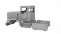 1/25th 3d printed KW T800H 3 window flat top day cab kit by Alpha Centauri