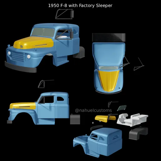 1/25 3d printed Ford F8 “Big Job” by Nahuel Customs
