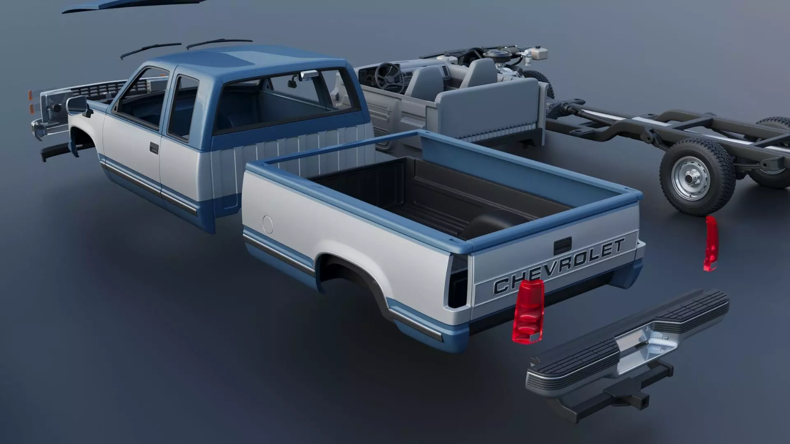 1/25 resin Chevrolet K-2500 Extended Cab 1989 3D print mode  by Andrey Bezrodney