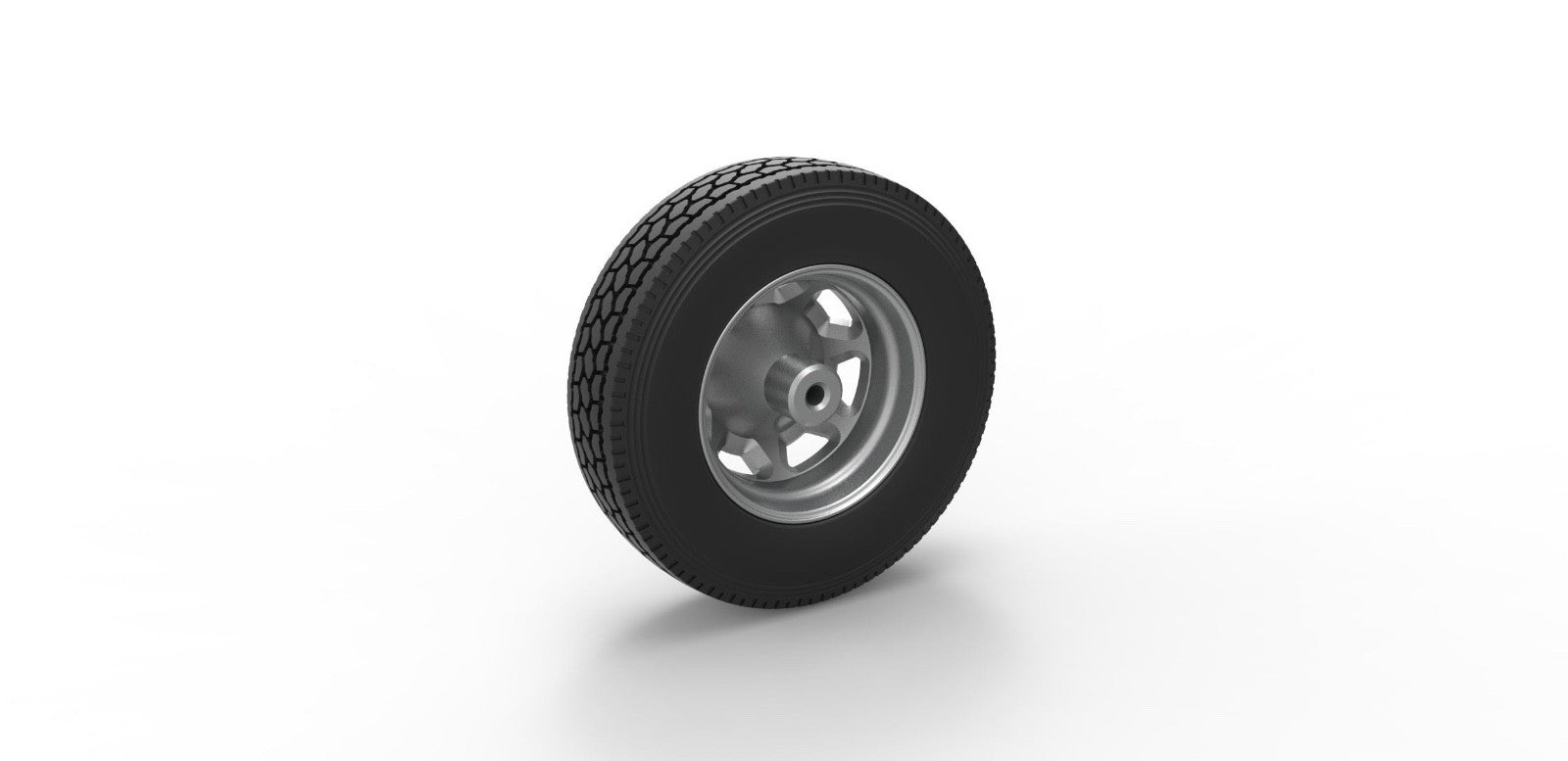 1/25 scale resin 3d printed 7 hole wheel and tire set by 3D TECH DESIGN