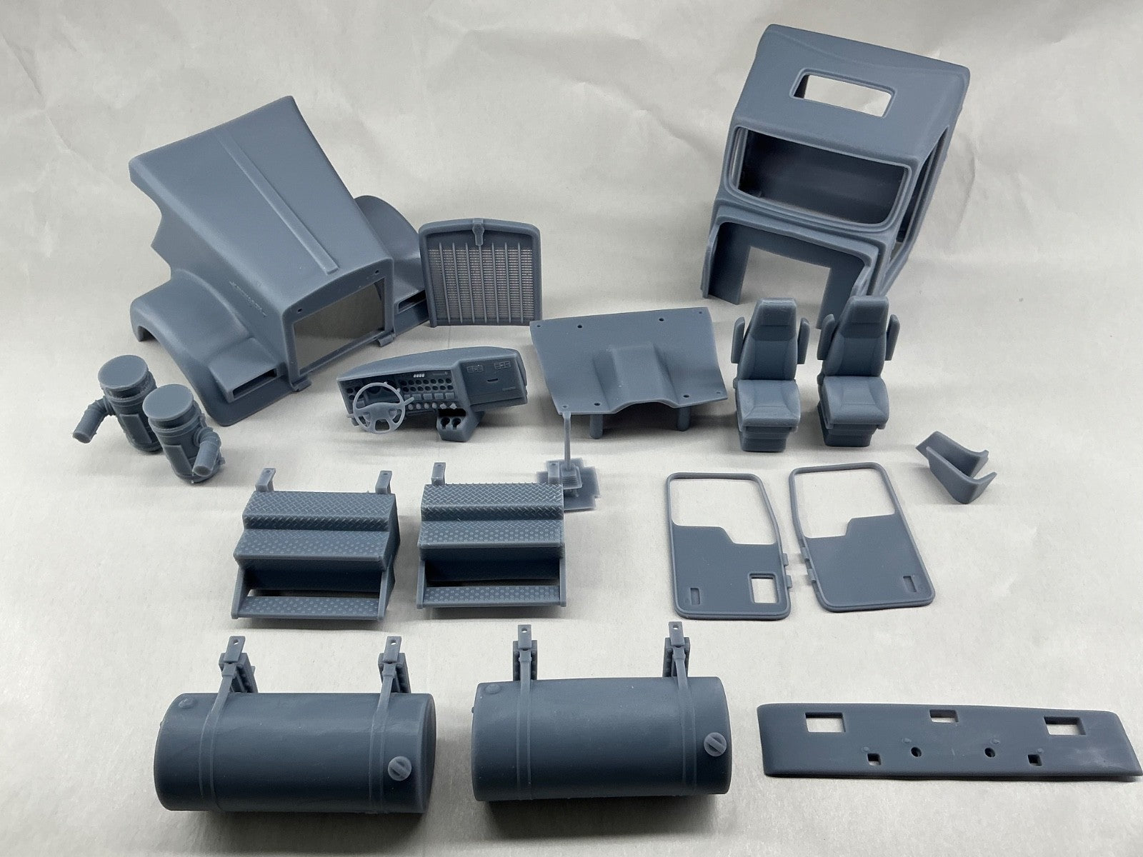 1/25th 3d printed KW W900L 3 window ext cab  day cab kit by Alpha Centauri