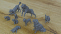 1/25th scale resin 3d printed animal figures for diorama by Myportal Studios