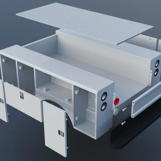 1/25th scale resin 3d printed service truck body by Andrey Bezrodney