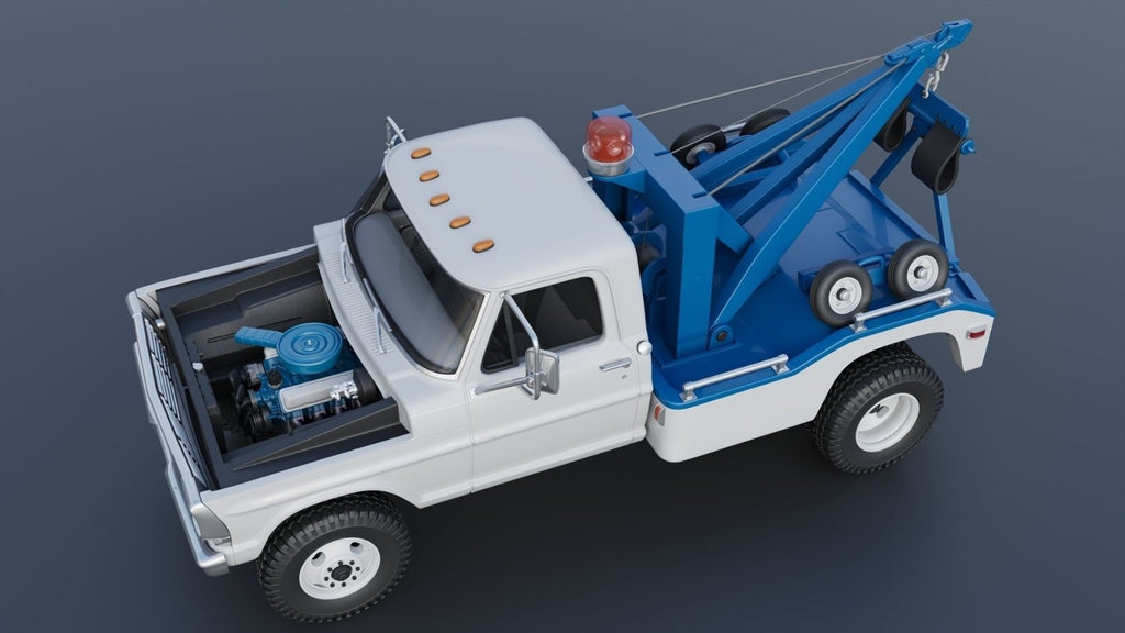 1/25 resin 3d printed 1969 Ford F350 wrecker designed by Andrey Bezrodney