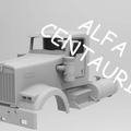 1/25th 3d printed KW W900L single window flat top day cab kit by Alpha Centauri