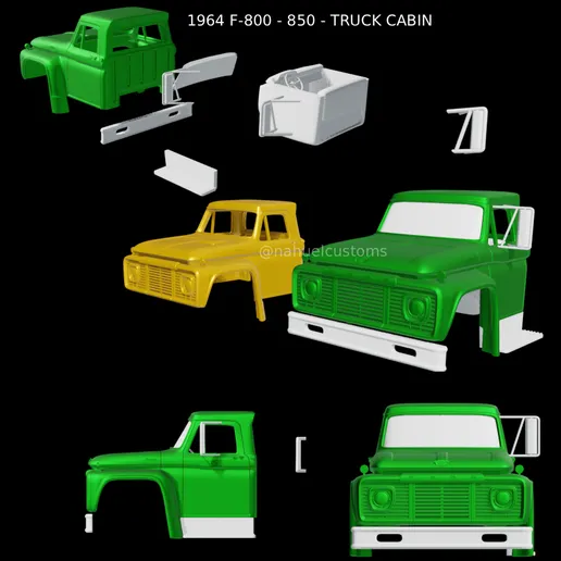 1/25 3d printed Ford F800 by Nahuel Customs