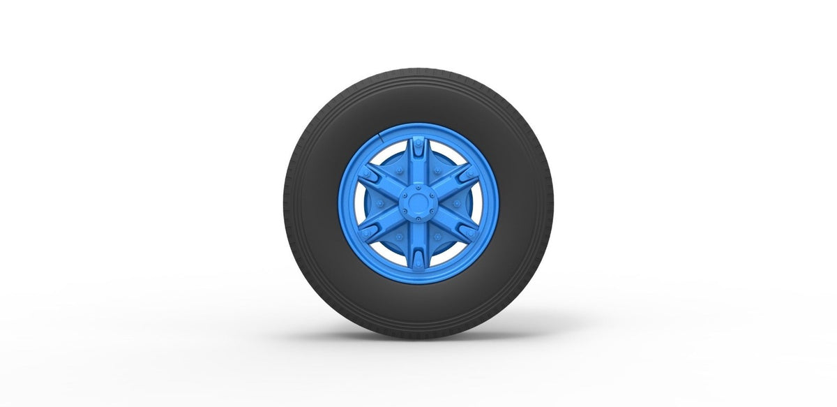 1/35 scale resin 3d printed  6 spoke truck wheel set by 3dtech design