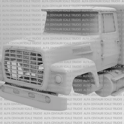 1/25 resin 3d printed FORD LTL 9000 1970 sleeper cab by Alfa Centauri