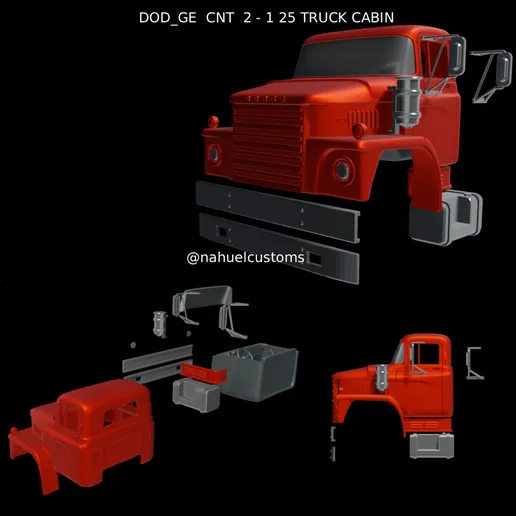 1/25 resin 3d printed Dodge CNT