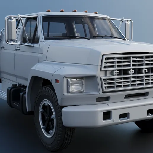 1/25 3d printed resin 1982 Ford F 700 service truck by Andrey Bezrodney
