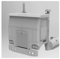 3d printedKENWORTH K-100 FLAT TOP 52" 1/25th SCALE CAB designed by Alfa Cantauri