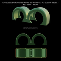 1/25th scale 3d printed resin LOW CUT DOUBLE HUMP REAR FENDER