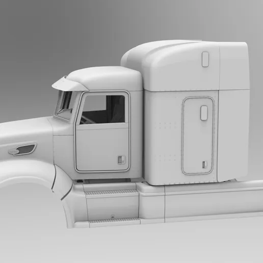 1/25 resin printed Peterbilt 386 ultra cab w/ 48” sleeper by Alfa Centauri