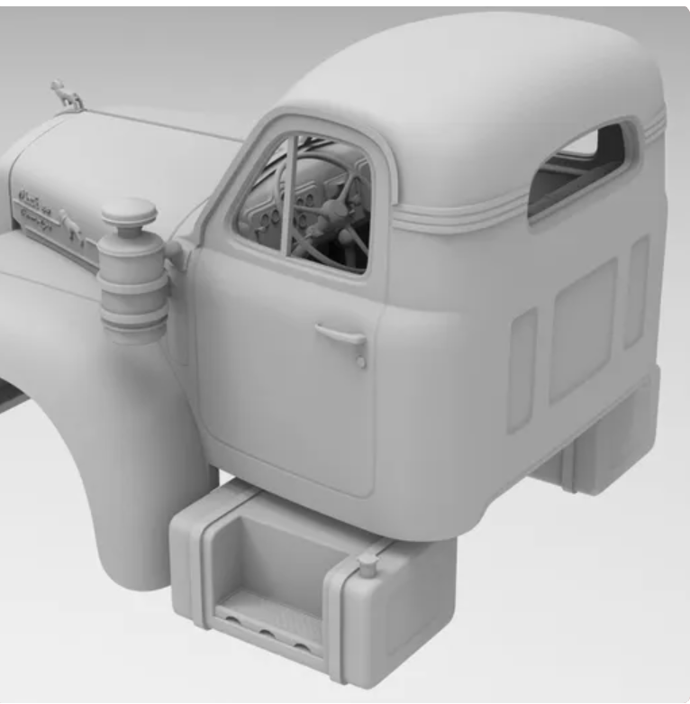 3d printed MACK B-61  1/25 SCALE CAB designed by Alfa Cantauri