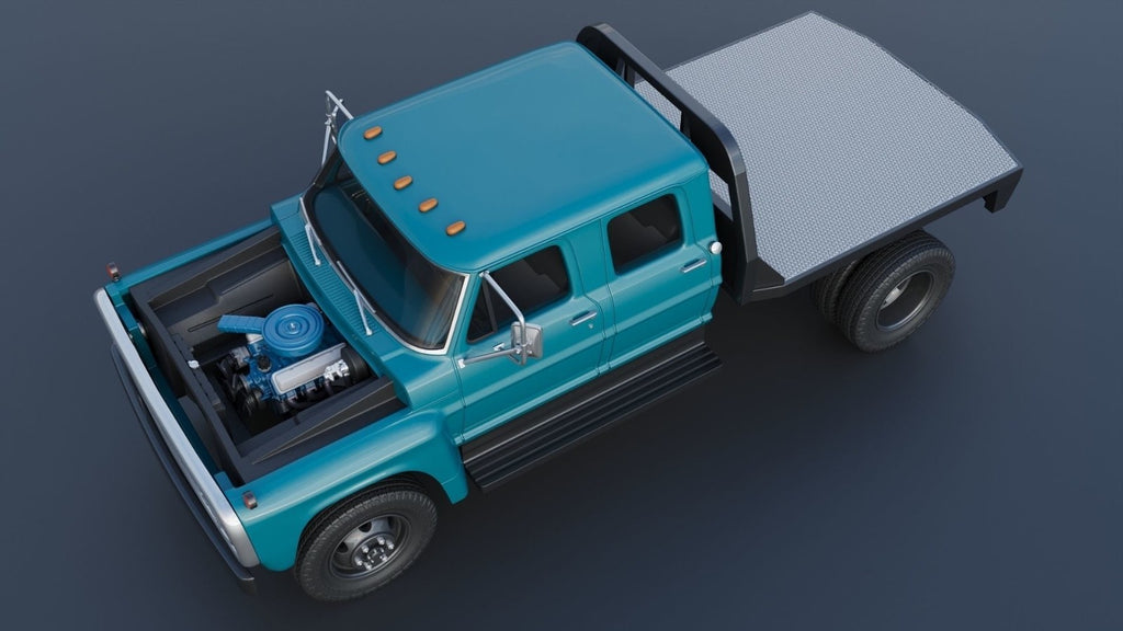 1/25 resin 3d printed 1971 F-750 Crew Cab pickup/utility bed work truck