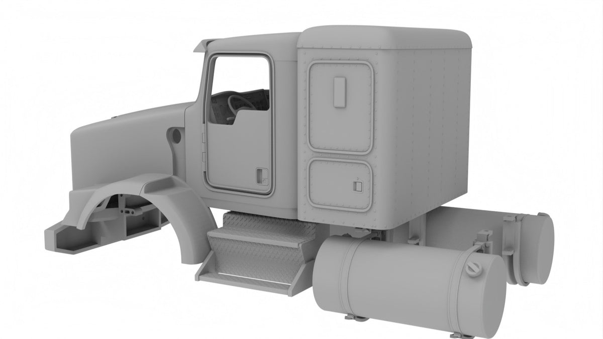 1/25th 3d printed Kenworth T800W sleeper kit by Alpha Centauri see details