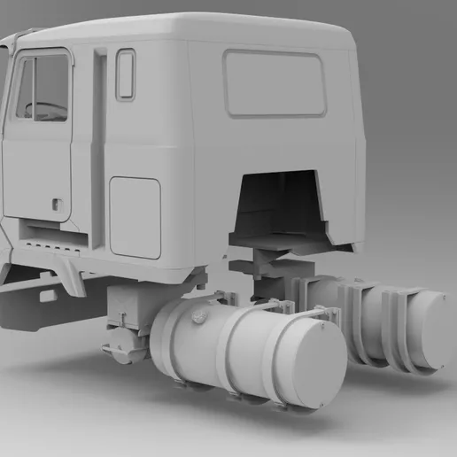 1/25 resin printed MH600 cabover sleeper cab by Alfa Centauri