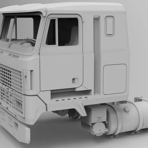 1/25 resin printed MH600 cabover sleeper cab by Alfa Centauri