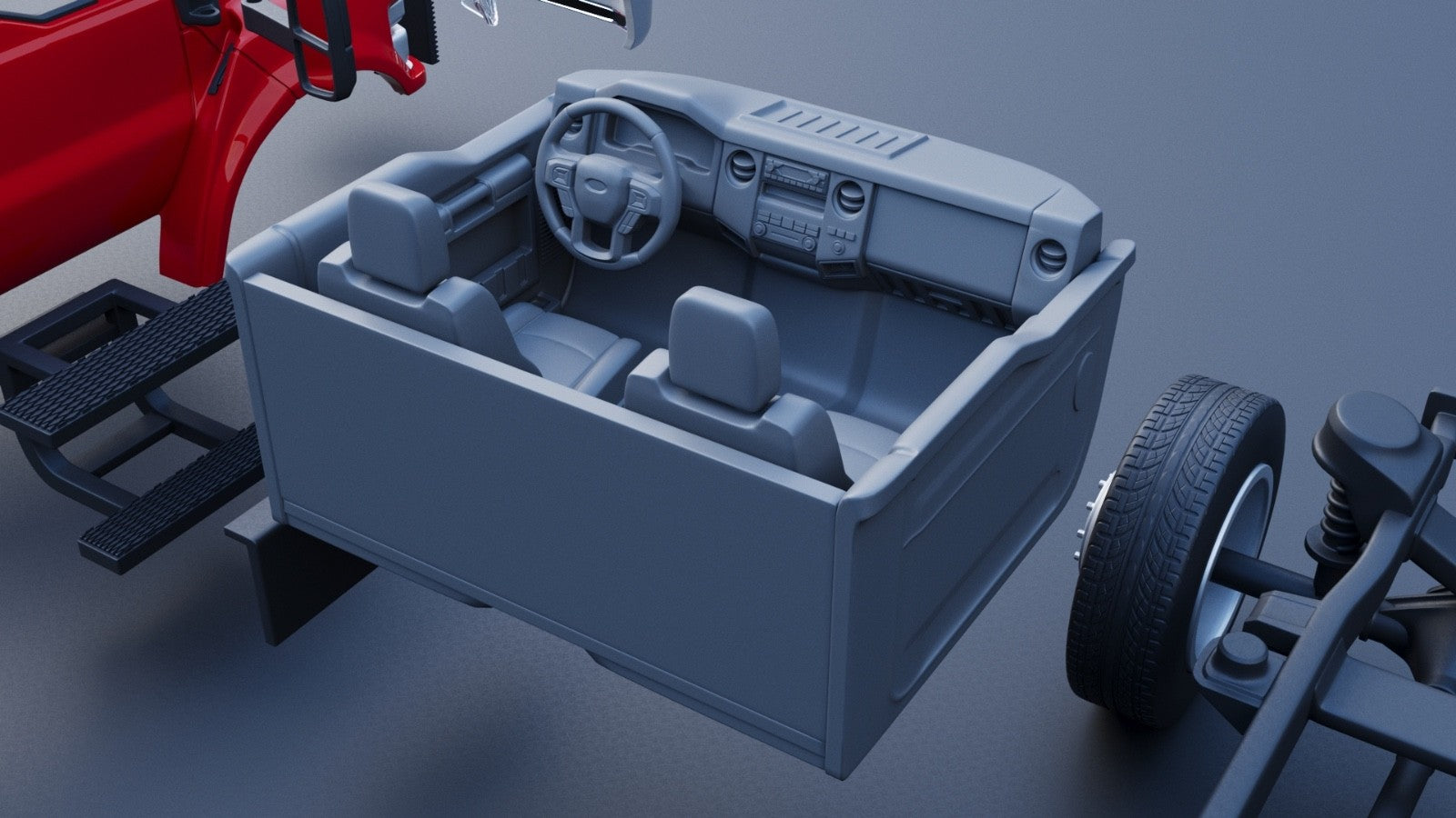 1/25 resin 3d printed Ford F650 Regular cab tow truck by Andrey Bezrodney