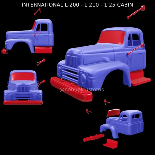 1/25 resin 3d printed International L200/210 by NAHUEL CUSTOMS