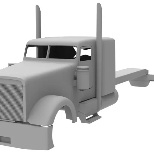1/25th resin 3d printed Freightliner Classic XL MOB SLED  by Alpha Centauri