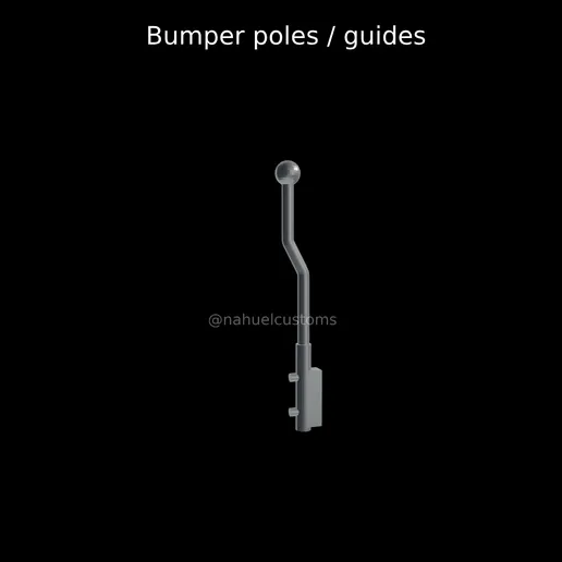 1/25 resin 3d printed bumper poles set of 4 pcs by Nahuel Customs